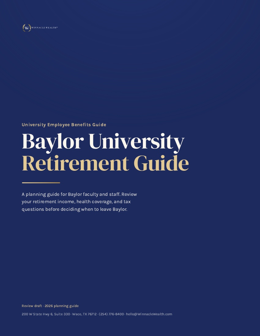 Cover of the guide Baylor University Retirement Guide